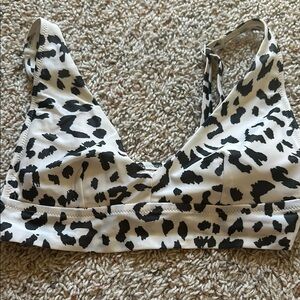 Leopard Print Bikini Top